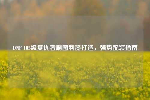 DNF 105级复仇者刷图利器打造，强势配装指南