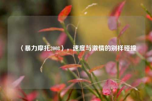 〈暴力摩托2008〉，速度与激情的别样碰撞