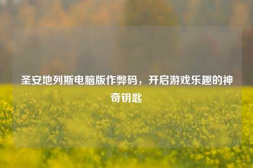 圣安地列斯电脑版作弊码,开启游戏乐趣的神奇钥匙