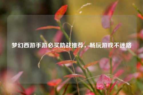 梦幻西游手游必买助战推荐,畅玩游戏不迷路