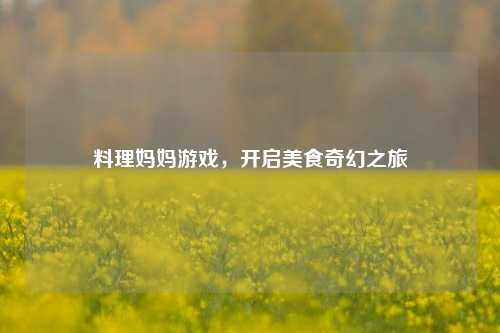 料理妈妈游戏,开启美食奇幻之旅