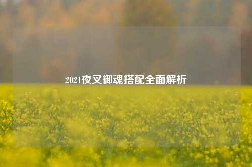 2021夜叉御魂搭配全面解析