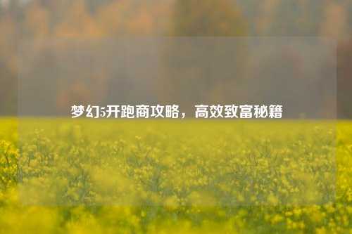 梦幻5开跑商攻略,高效致富秘籍