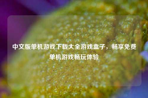 中文版单机游戏下载大全游戏盒子,畅享免费单机游戏畅玩体验