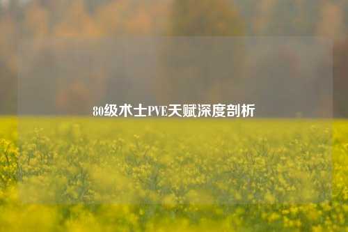 80级术士PVE天赋深度剖析