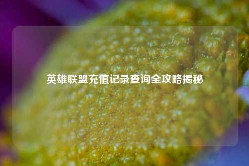英雄联盟充值记录查询全攻略揭秘