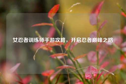 女忍者训练师手游攻略，开启忍者巅峰之路